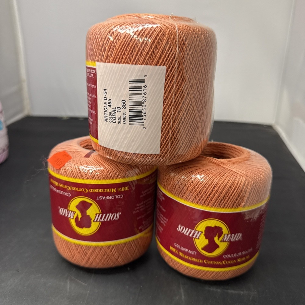 south maid color 485 coral 350 yards ne lot of 3